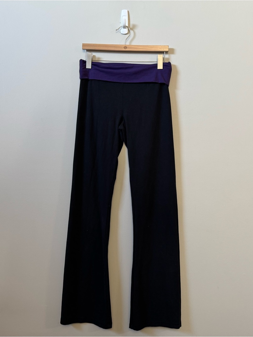 Victoria’s Secret Y2K black purple fold over waist yoga pants
